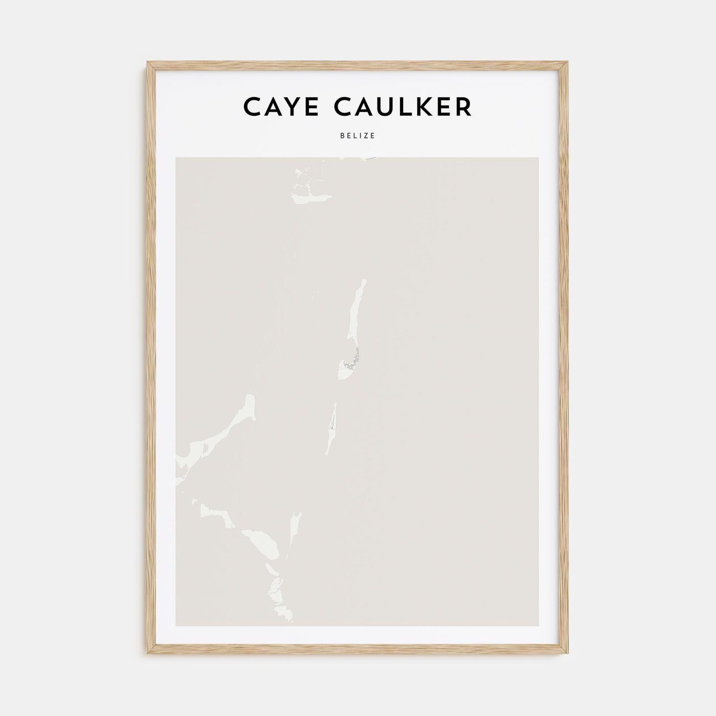 Caye Caulker Map Portrait Poster