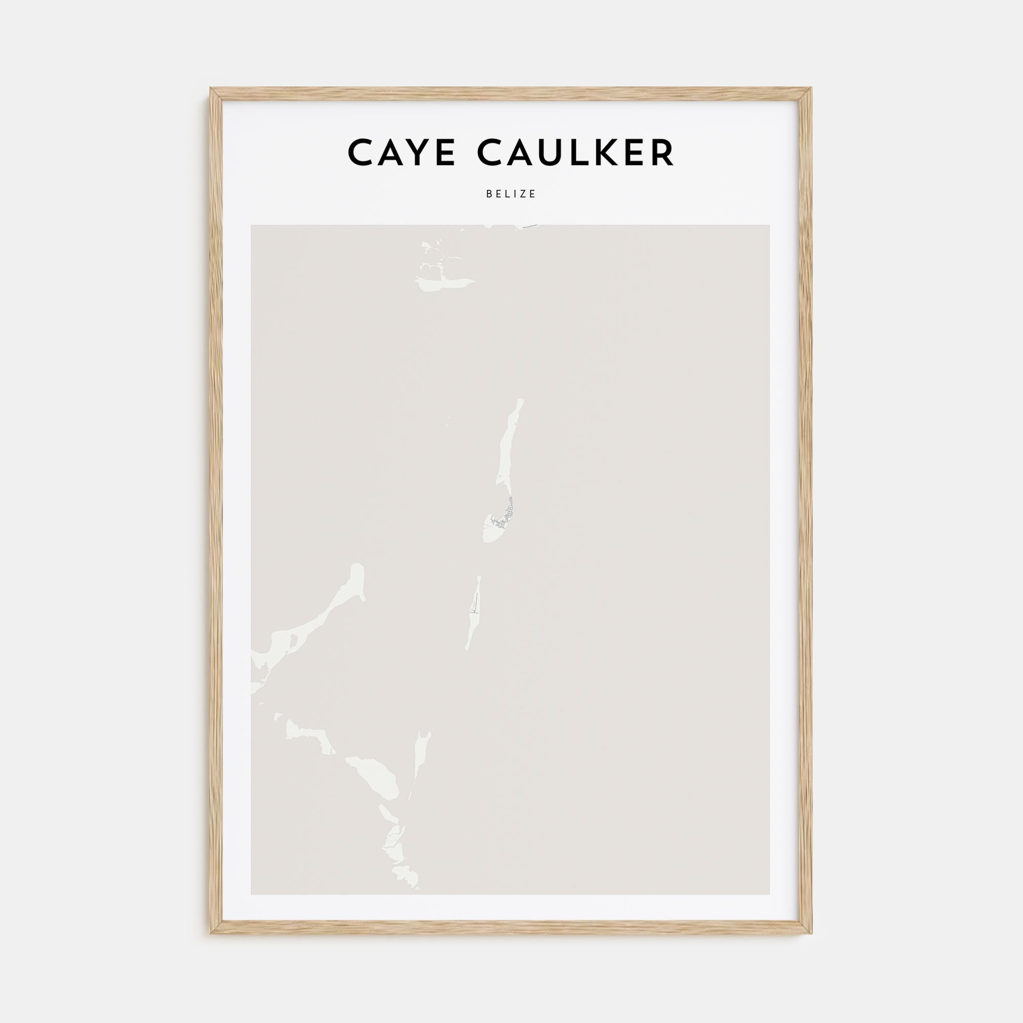 Caye Caulker Map Portrait Poster