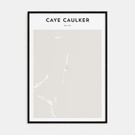 Caye Caulker Map Portrait Poster