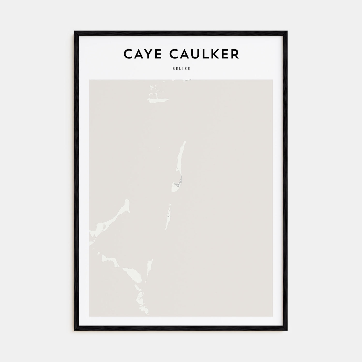Caye Caulker Map Portrait Poster