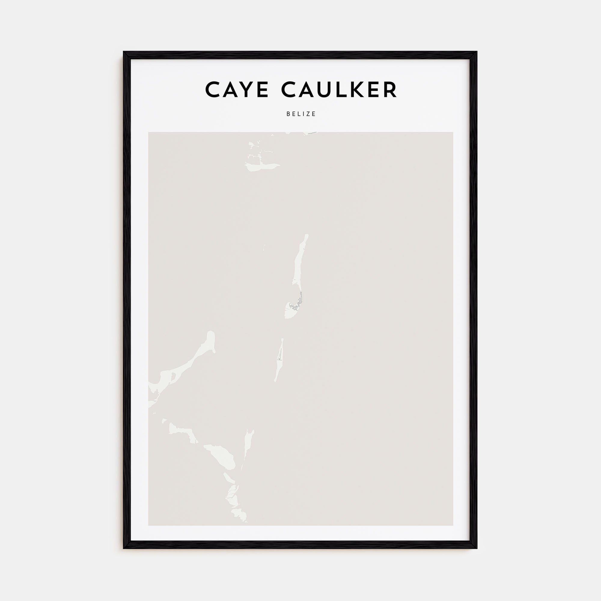 Caye Caulker Map Portrait Poster