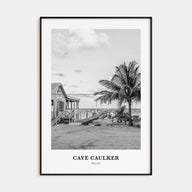 Caye Caulker Portrait B&W Poster
