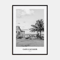 Caye Caulker Portrait B&W Poster
