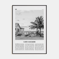 Caye Caulker Travel B&W Poster