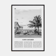 Caye Caulker Travel B&W Poster