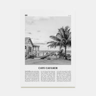 Caye Caulker Travel B&W Poster