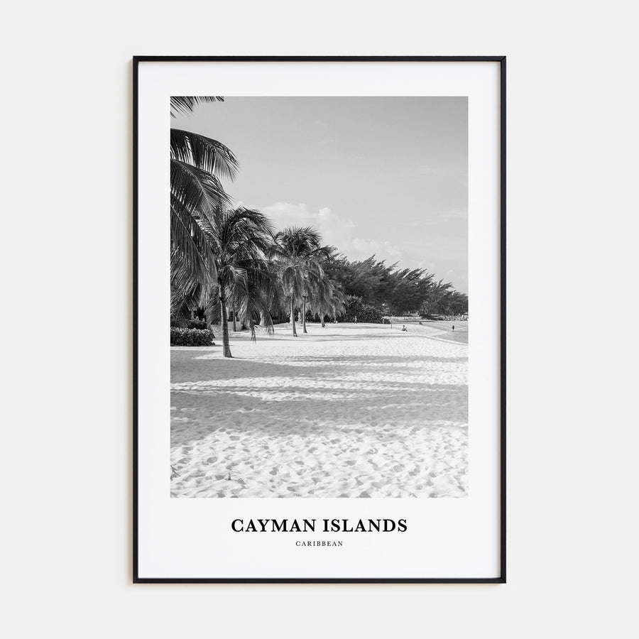 Cayman Islands Portrait B&W Poster