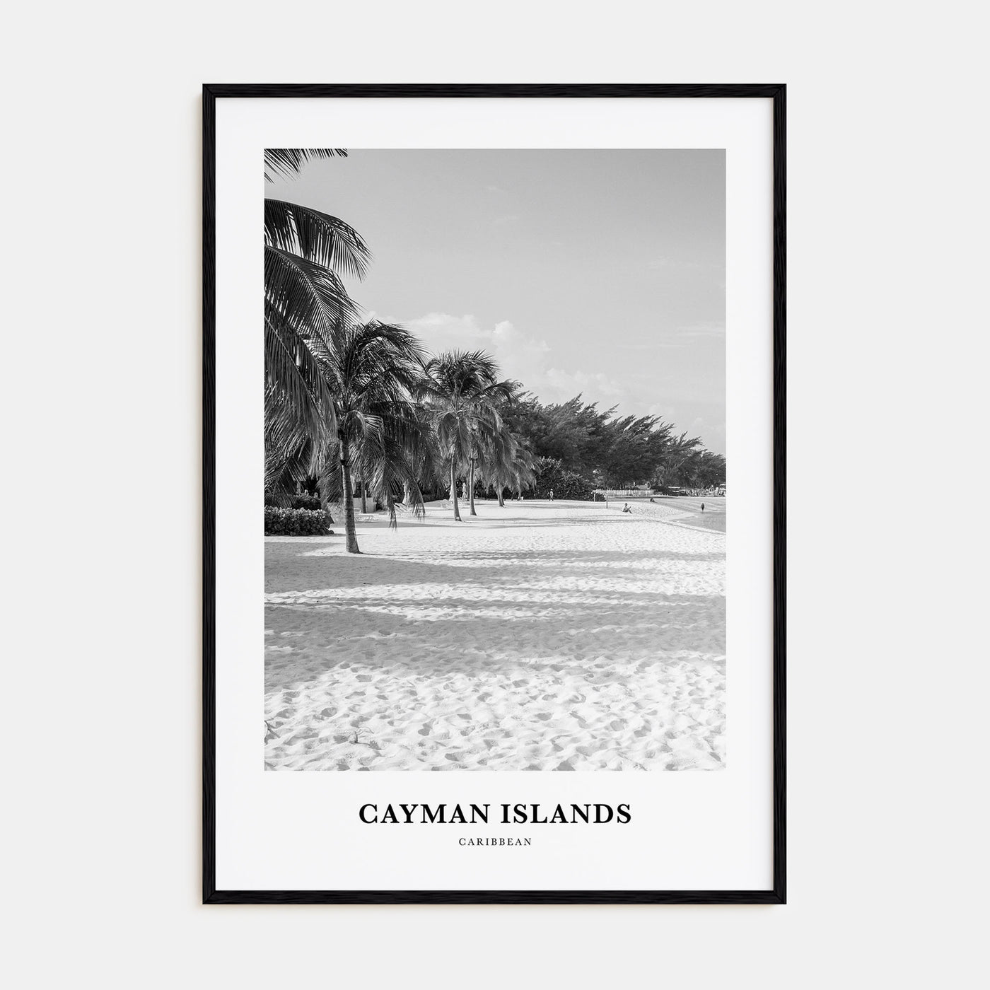 Cayman Islands Portrait B&W Poster
