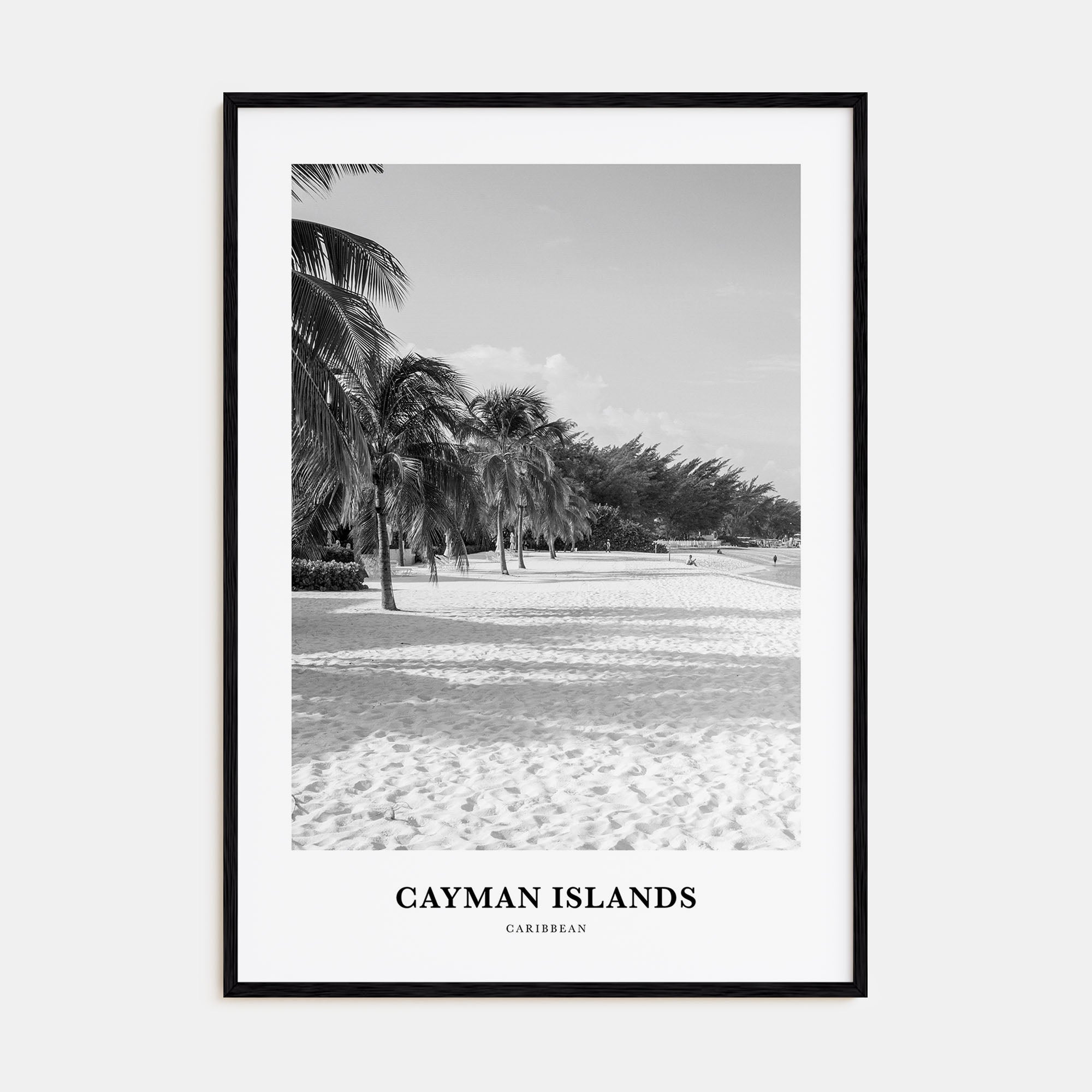 Cayman Islands Portrait B&W Poster
