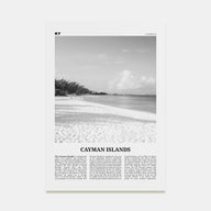 Cayman Islands Travel B&W Poster