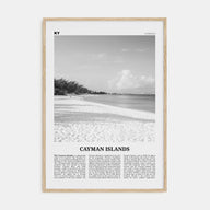 Cayman Islands Travel B&W Poster