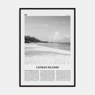 Cayman Islands Travel B&W Poster