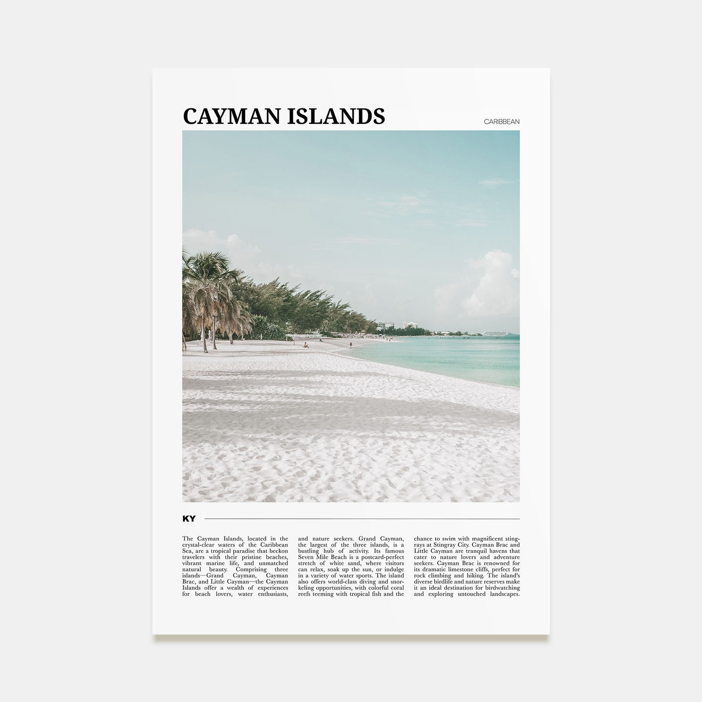 Cayman Islands Travel Color Poster