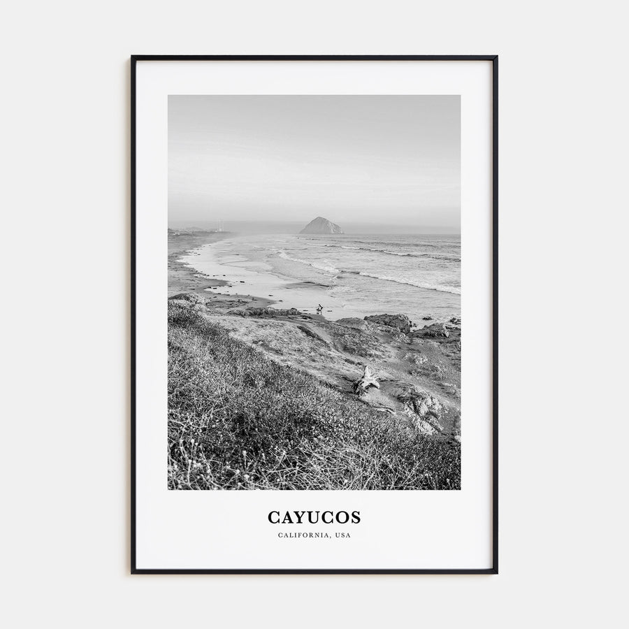 Cayucos Portrait B&W Poster