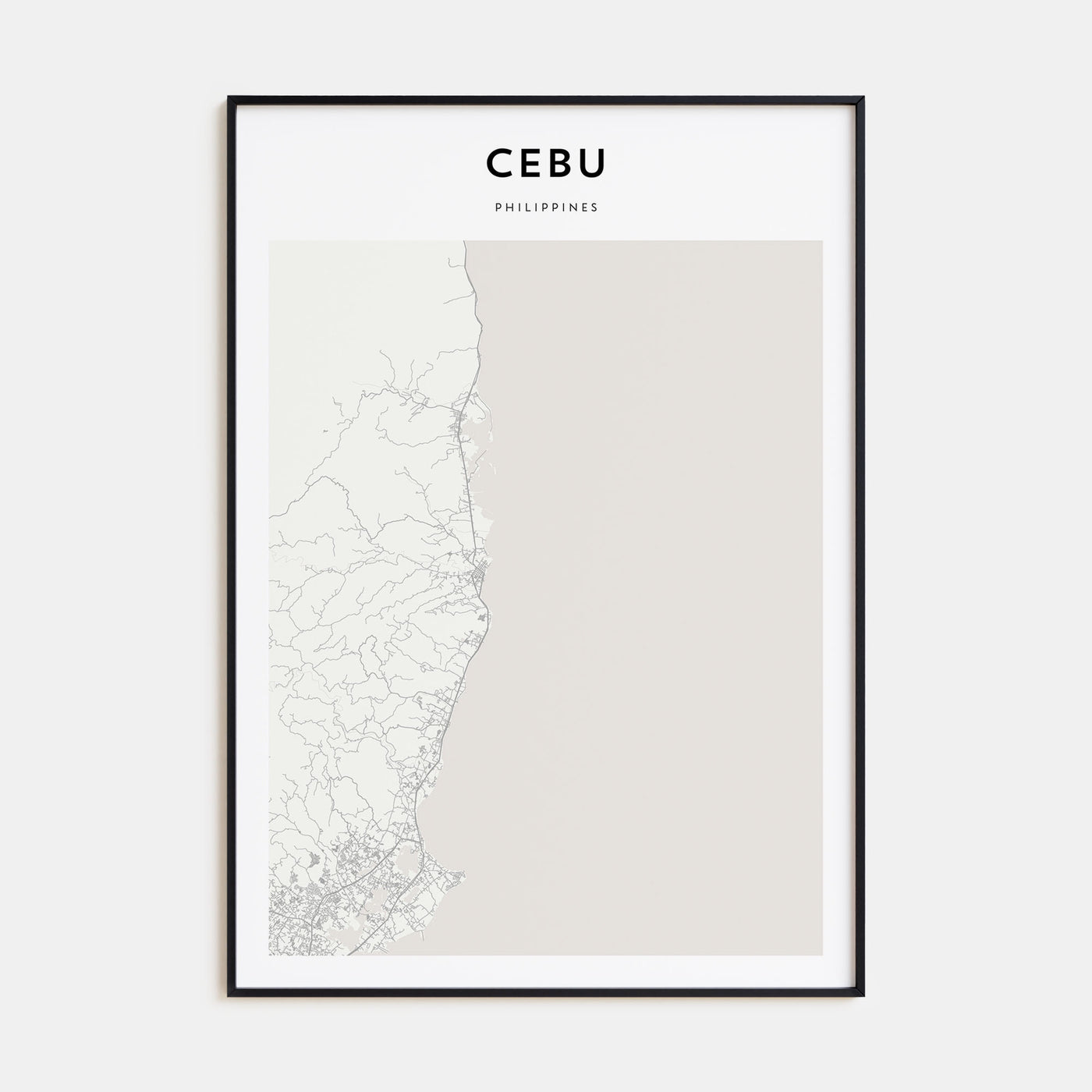 Cebu Map Portrait Poster