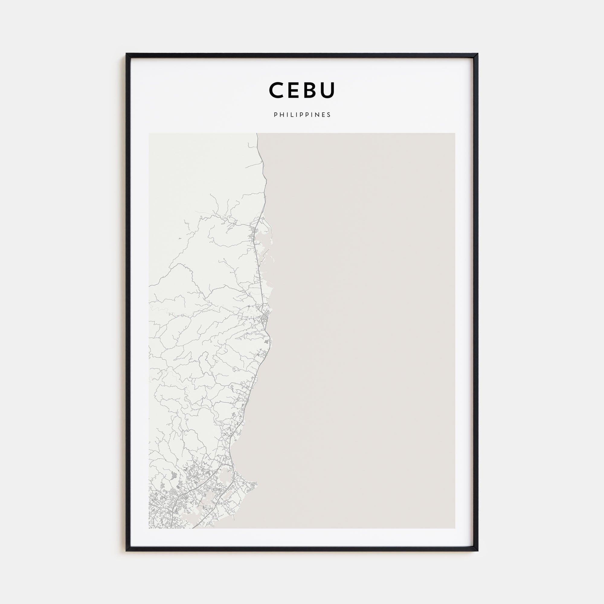 Cebu Map Portrait Poster