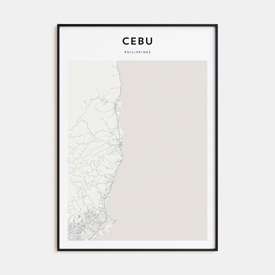 Cebu Map Portrait Poster