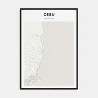 Cebu Map Portrait Poster