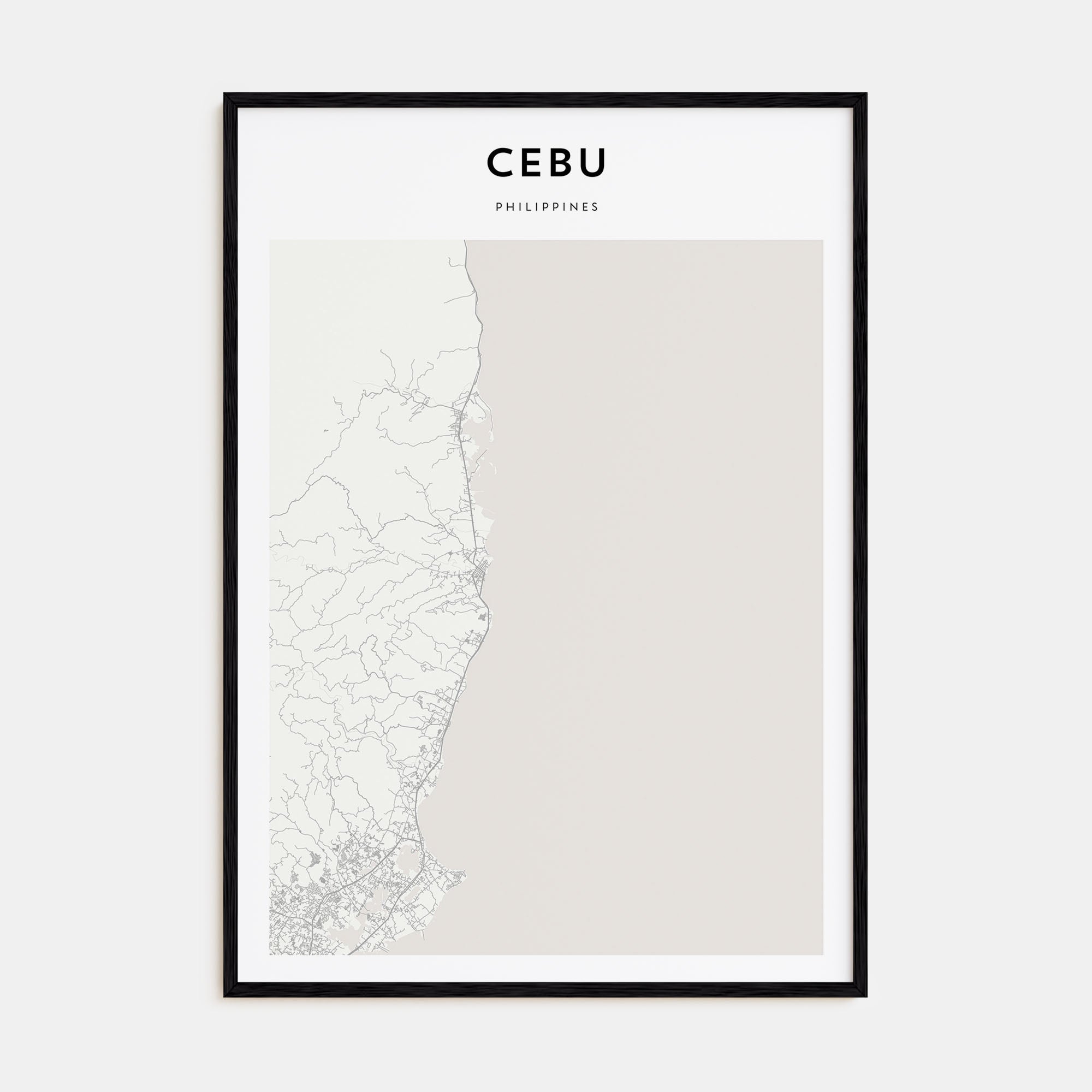 Cebu Map Portrait Poster
