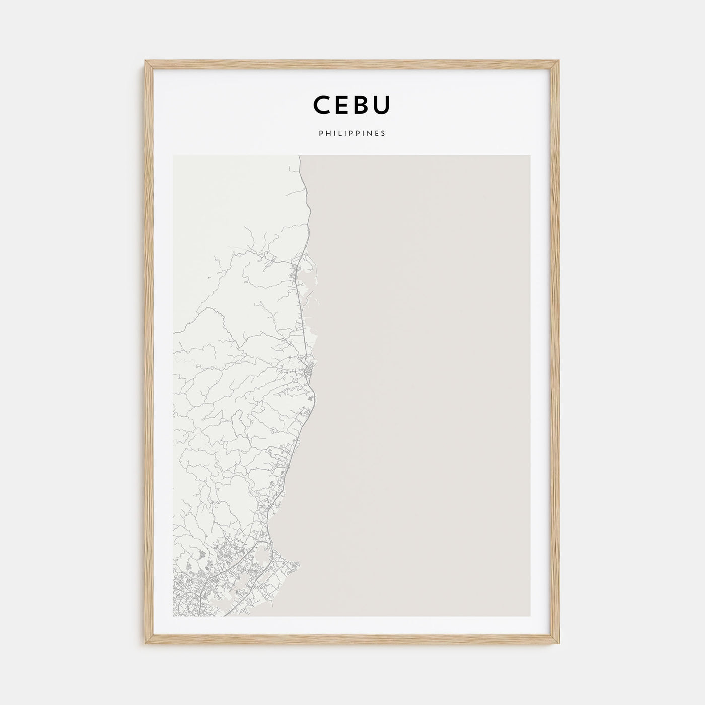 Cebu Map Portrait Poster