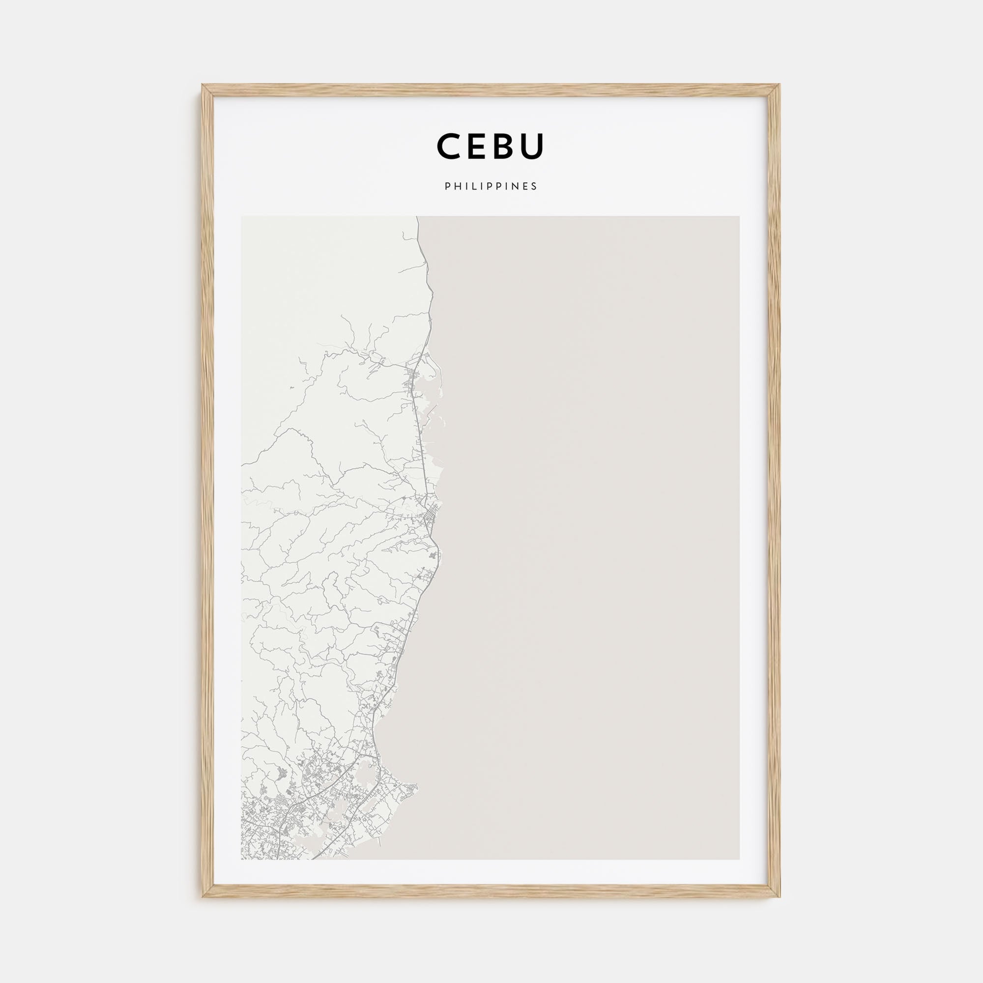 Cebu Map Portrait Poster