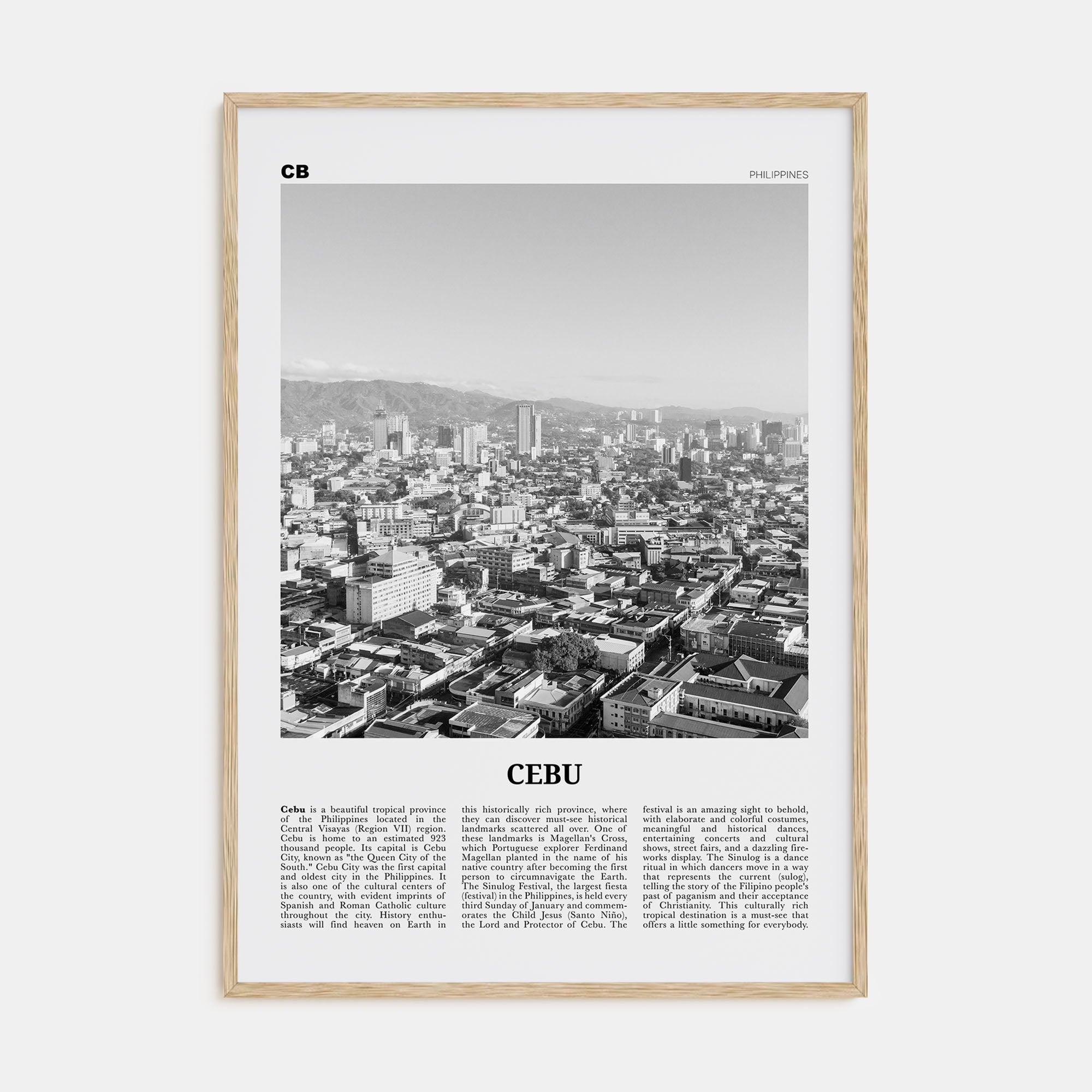Cebu Travel B&W No 1 Poster