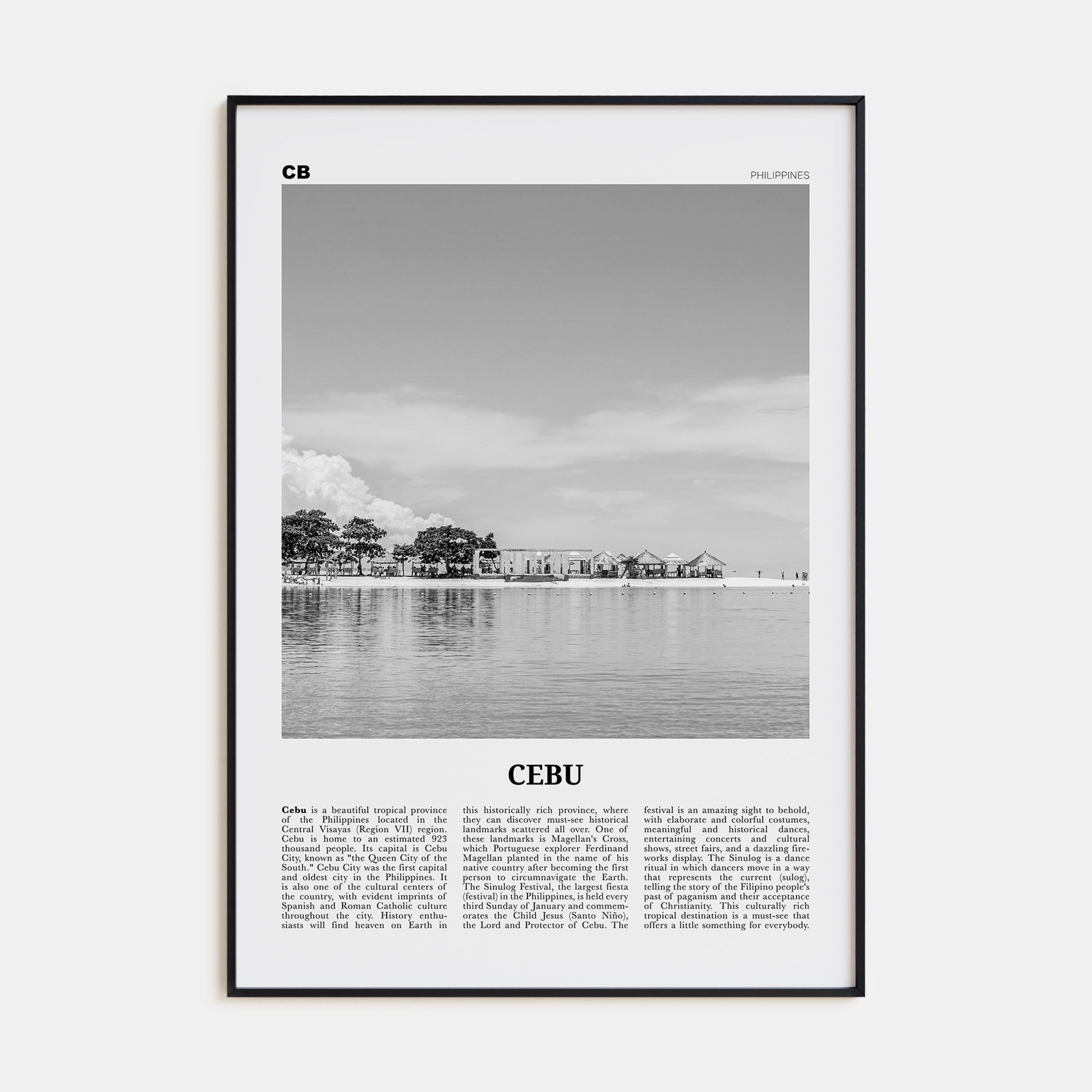 Cebu Travel B&W No 2 Poster