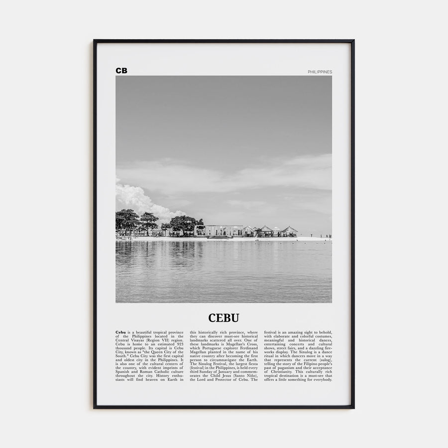 Cebu Travel B&W No 2 Poster