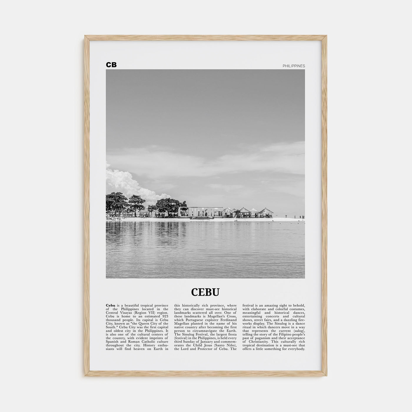 Cebu Travel B&W No 2 Poster