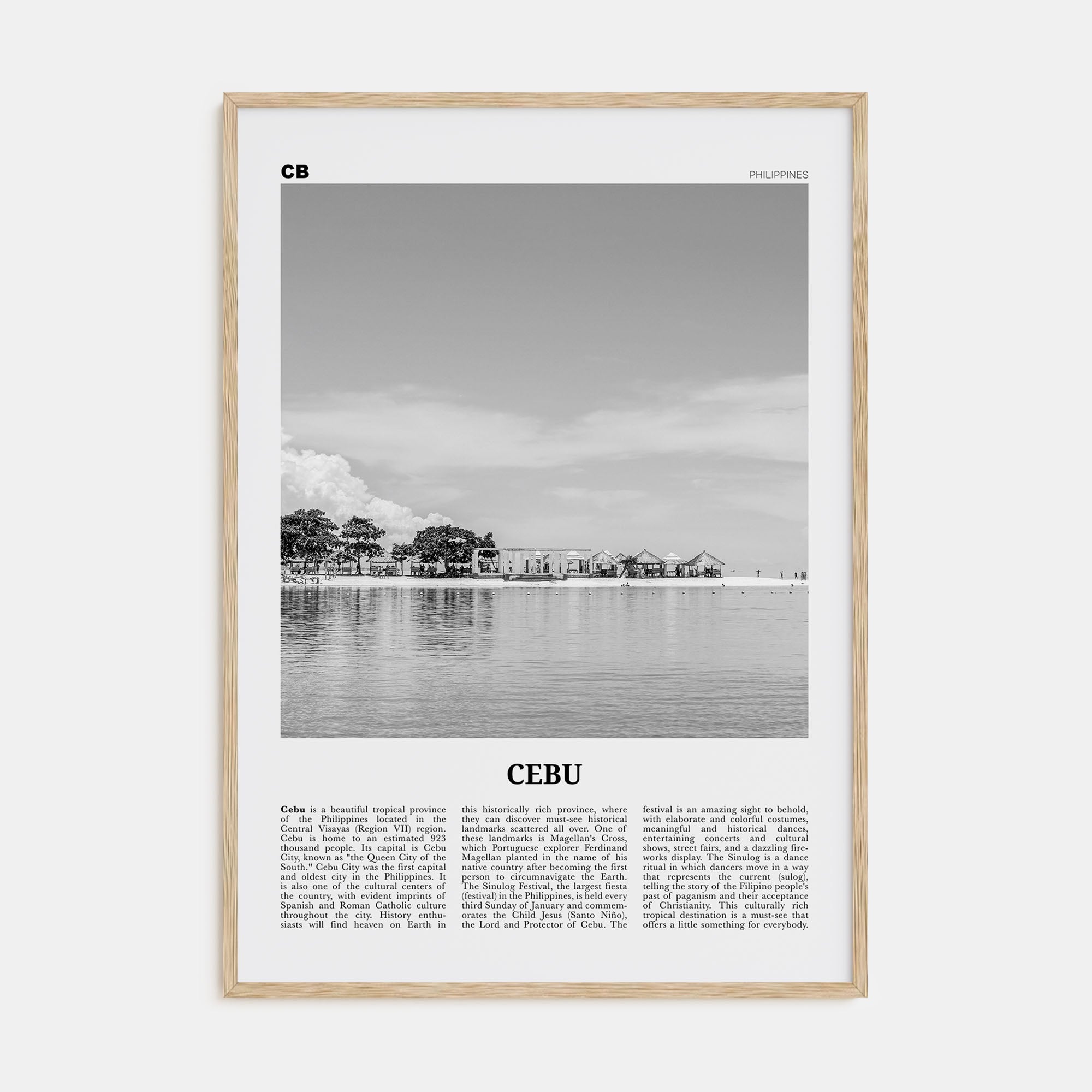 Cebu Travel B&W No 2 Poster