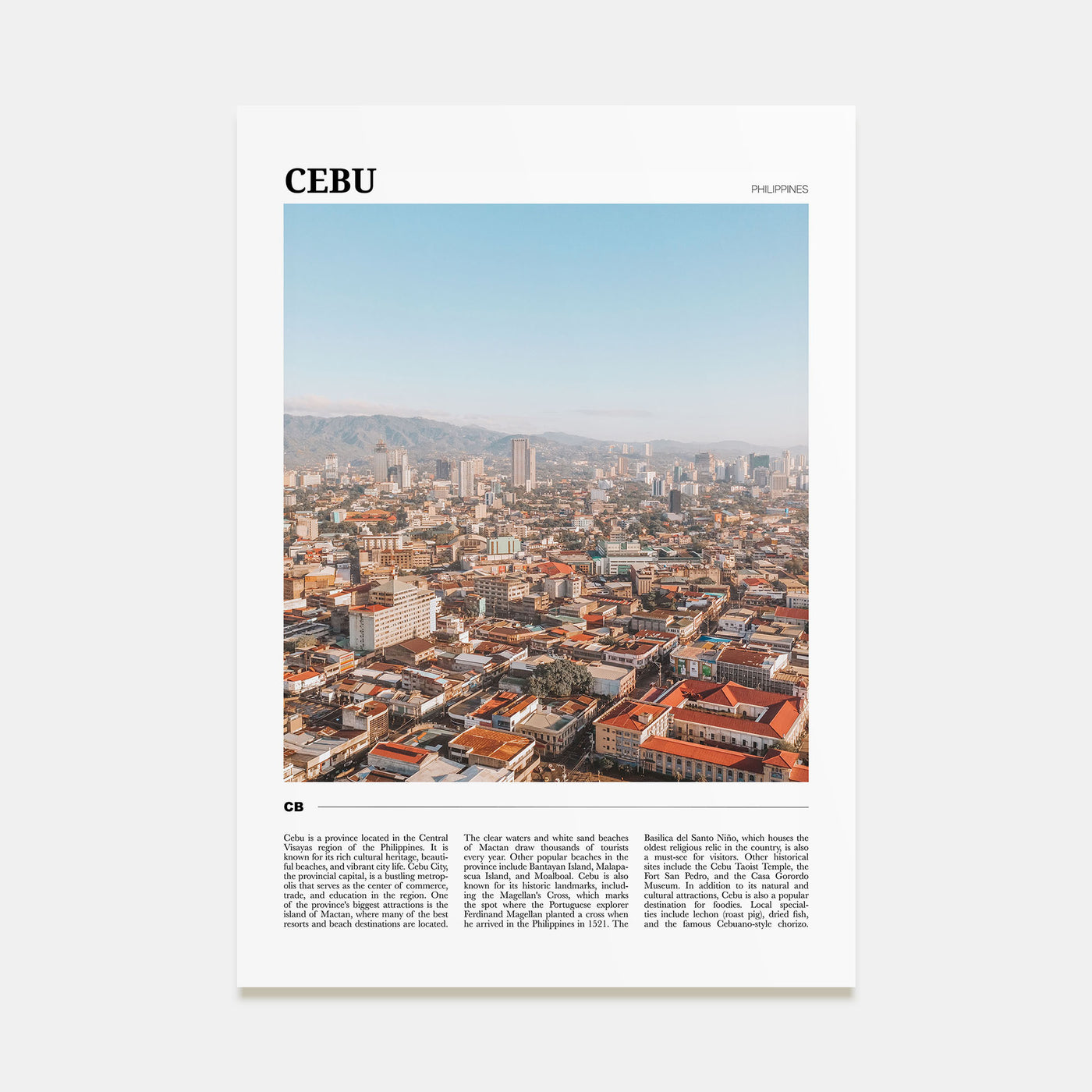Cebu Travel Color Poster