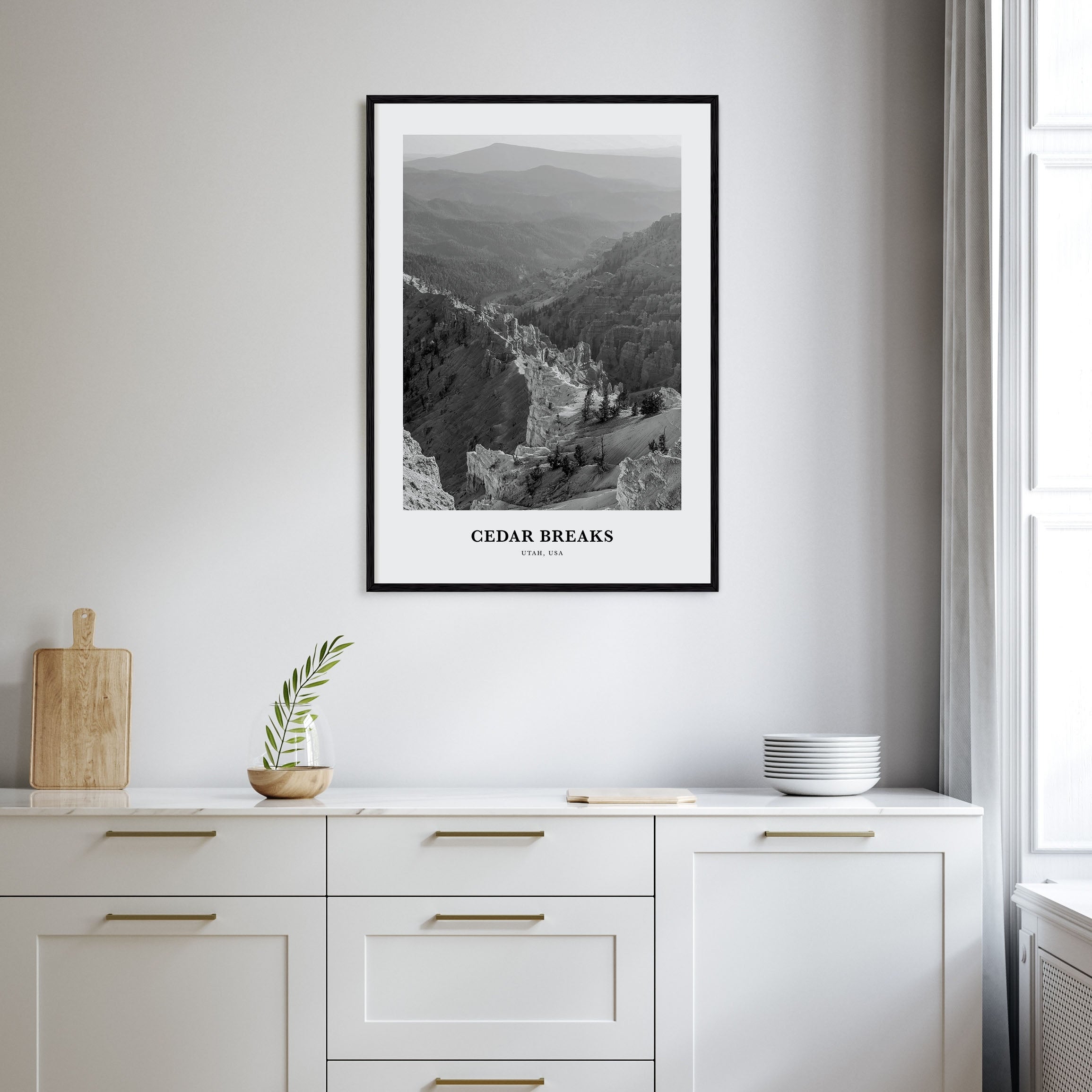 Cedar Breaks National Monument Portrait B&W Poster