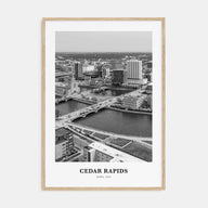 Cedar Rapids Portrait B&W Poster