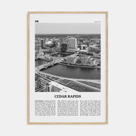 Cedar Rapids Travel B&W Poster