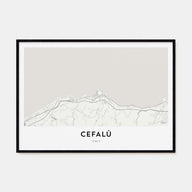 Cefalù Map Landscape Poster
