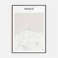 Cefalù Map Portrait Poster