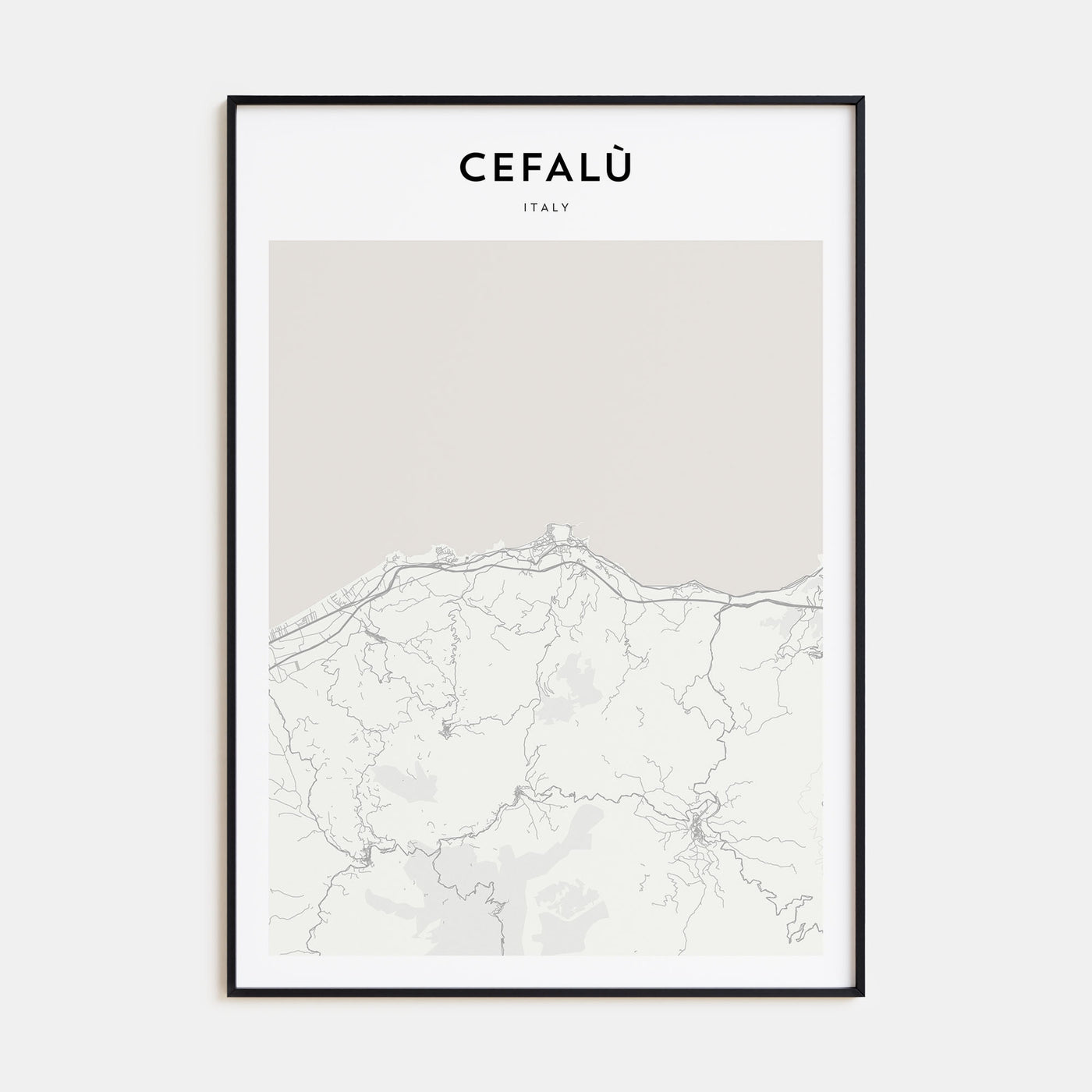 Cefalù Map Portrait Poster
