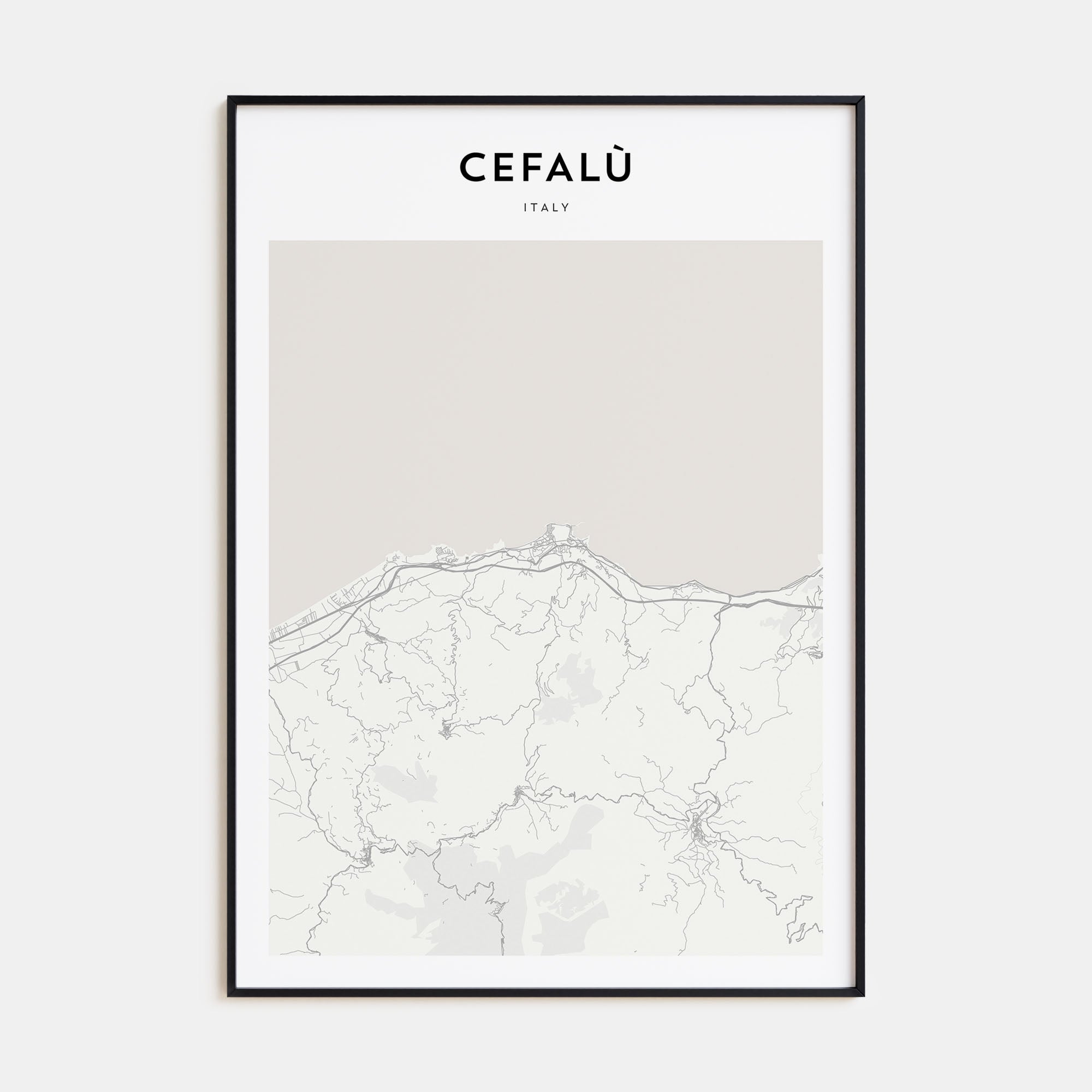 Cefalù Map Portrait Poster