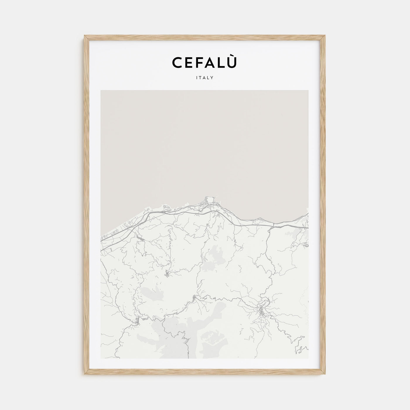 Cefalù Map Portrait Poster