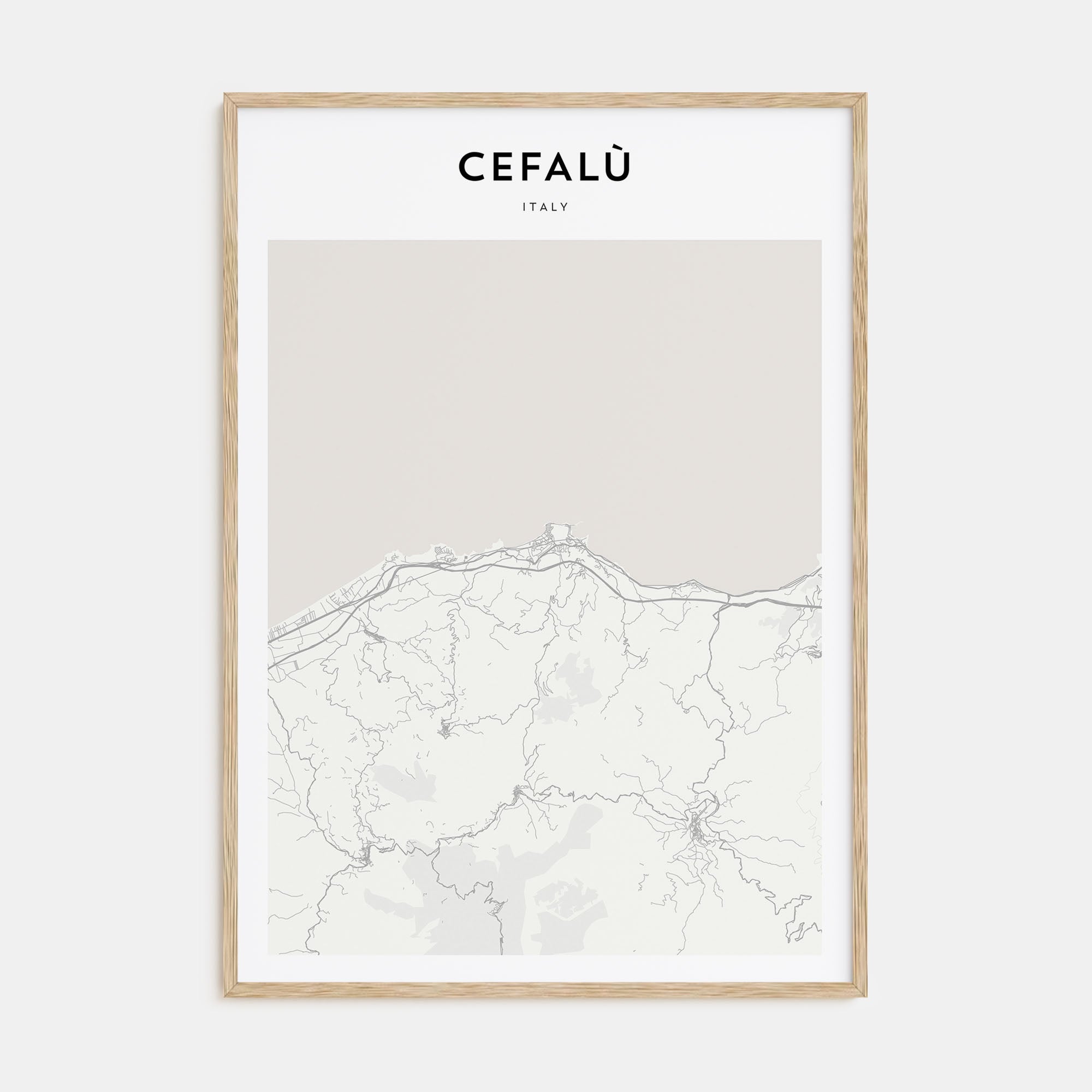 Cefalù Map Portrait Poster