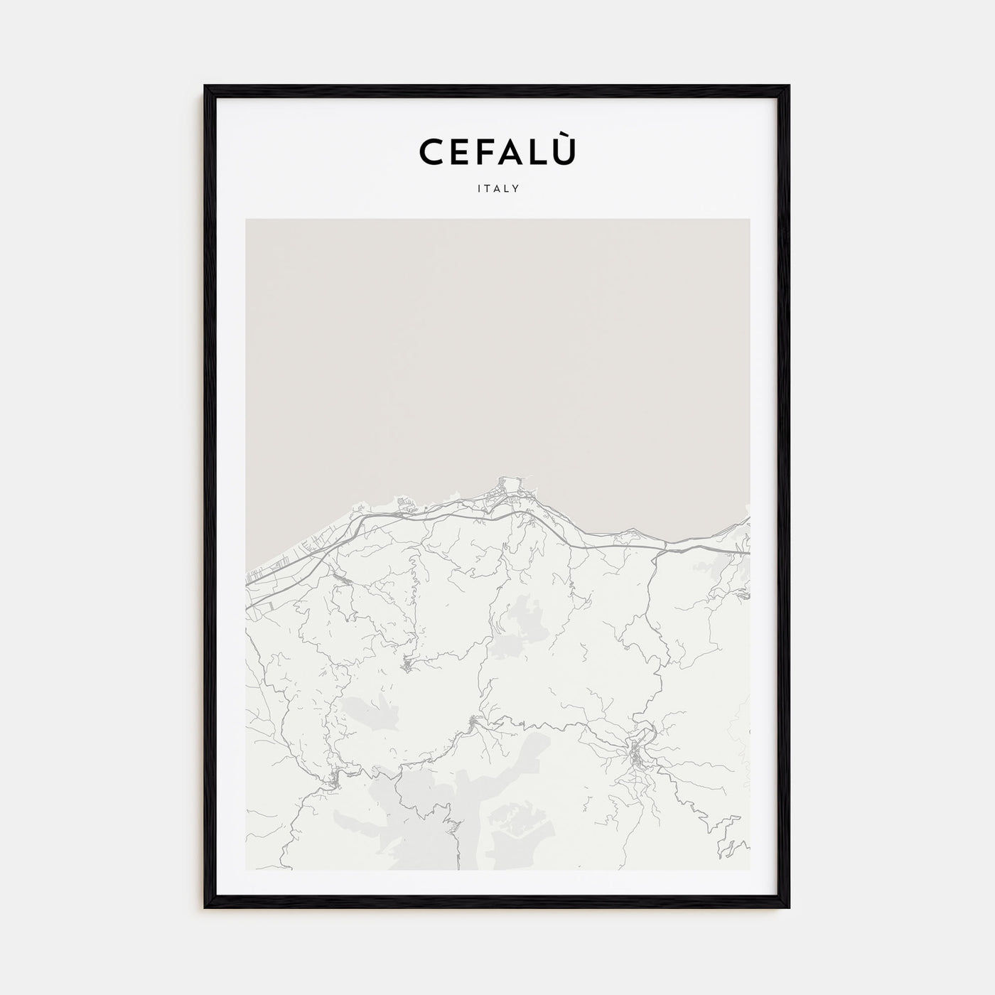 Cefalù Map Portrait Poster