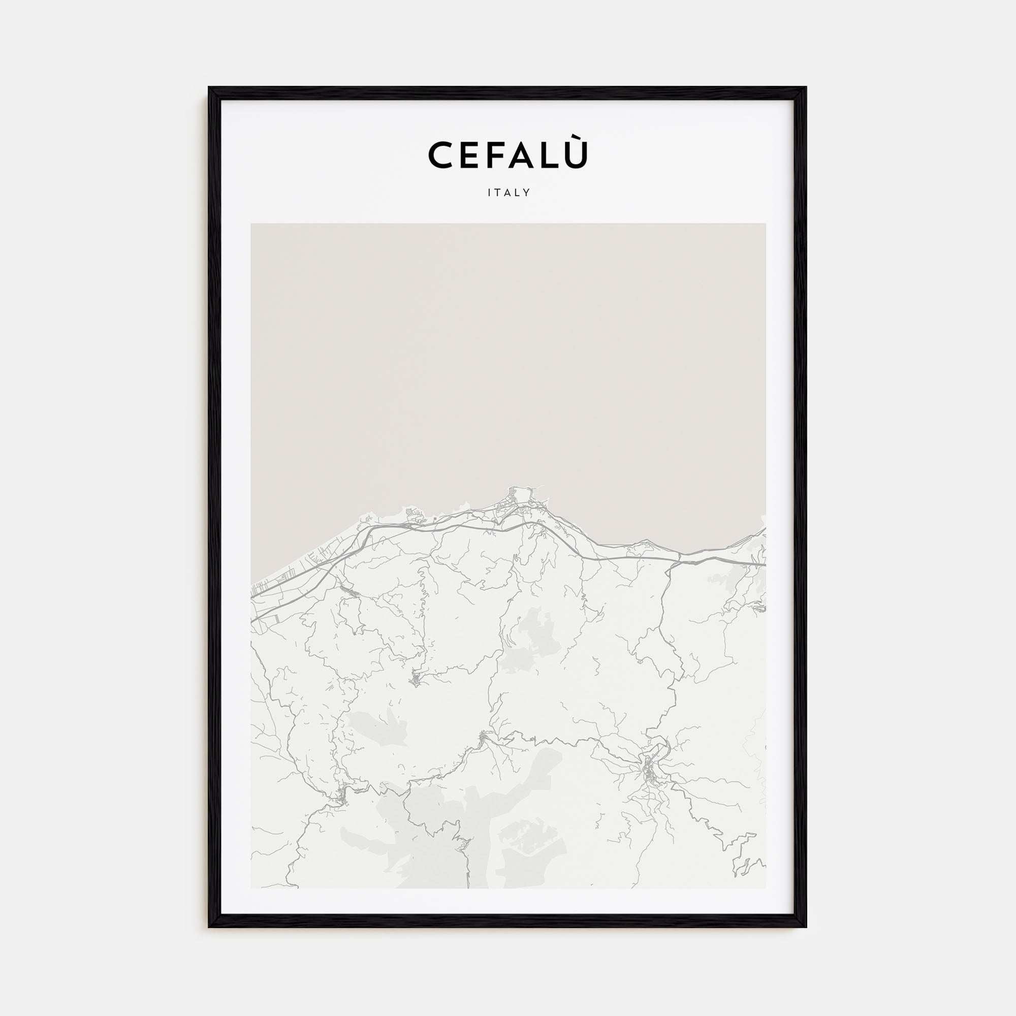 Cefalù Map Portrait Poster
