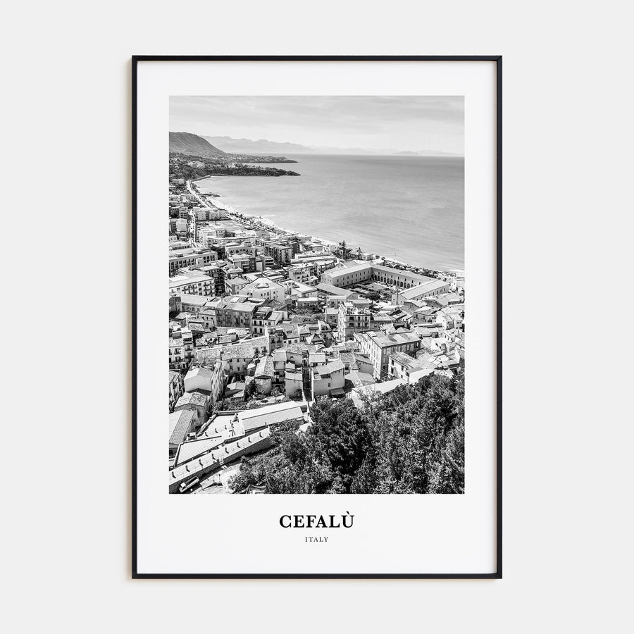 Cefalù Portrait B&W Poster