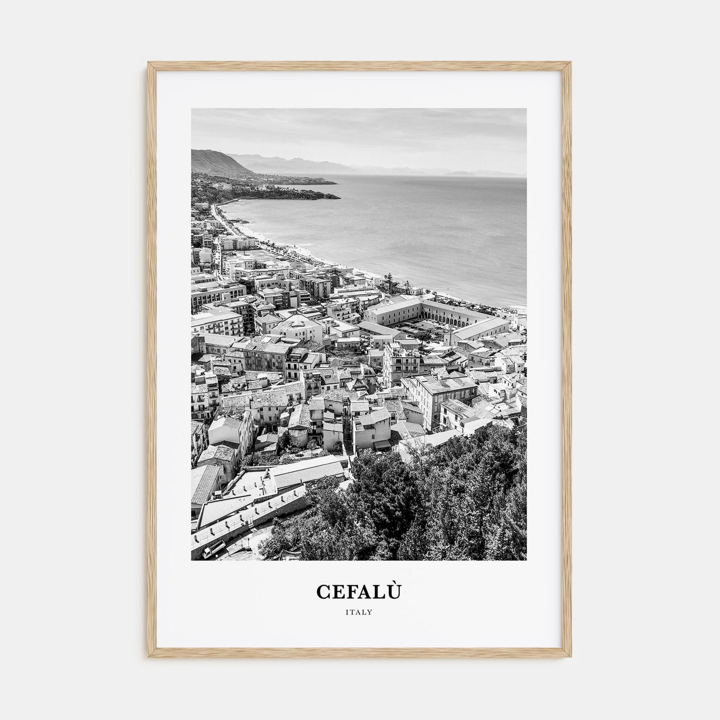 Cefalù Portrait B&W Poster