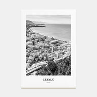 Cefalù Portrait B&W Poster