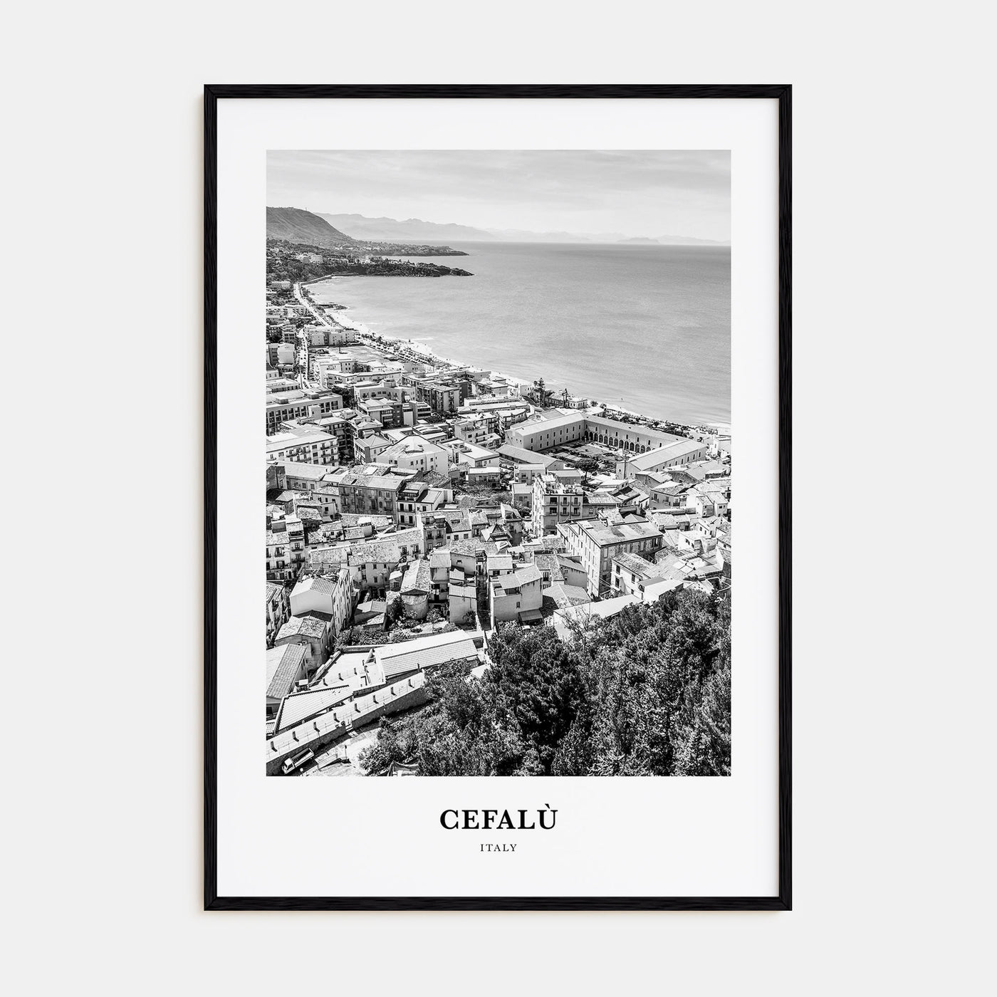Cefalù Portrait B&W Poster
