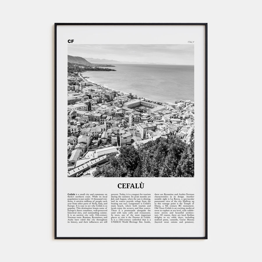 Cefalù Travel B&W Poster
