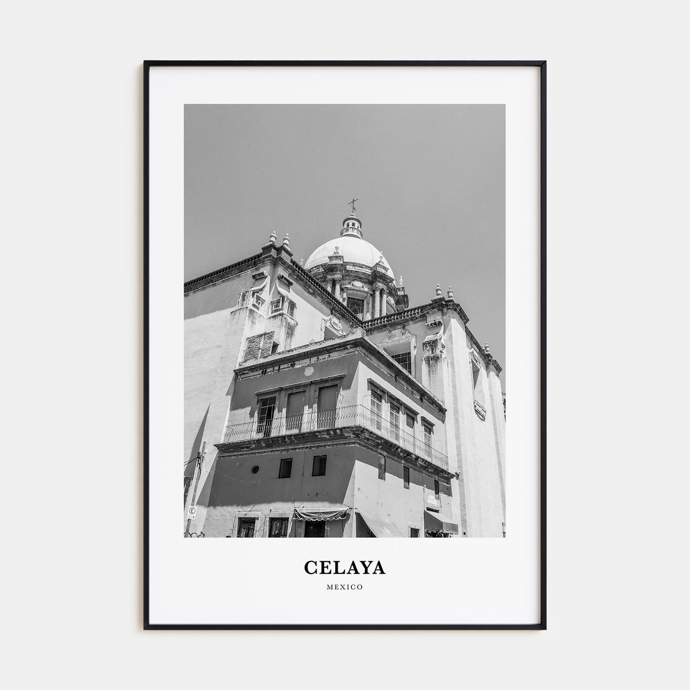 Celaya Portrait B&W Poster