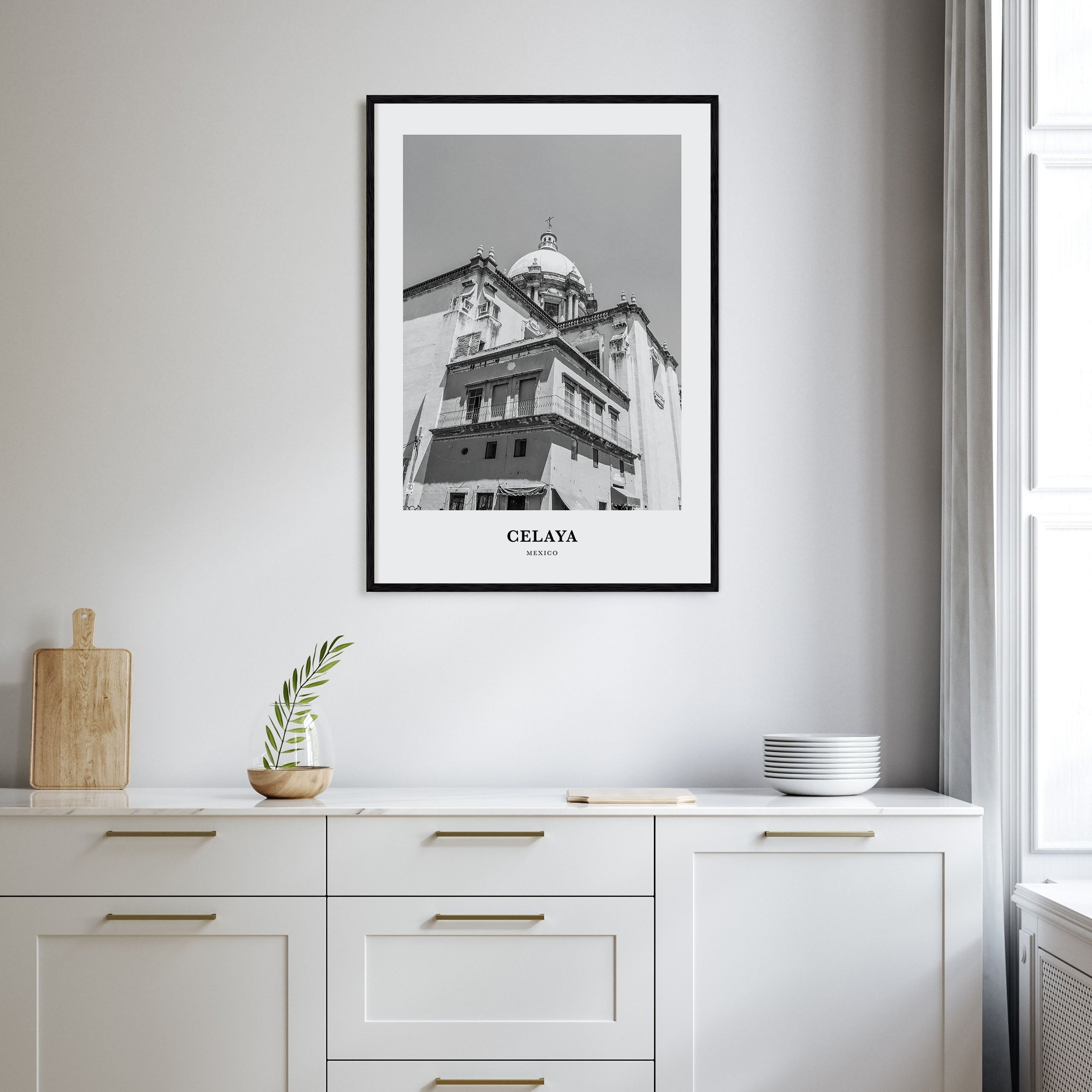 Celaya Portrait B&W Poster