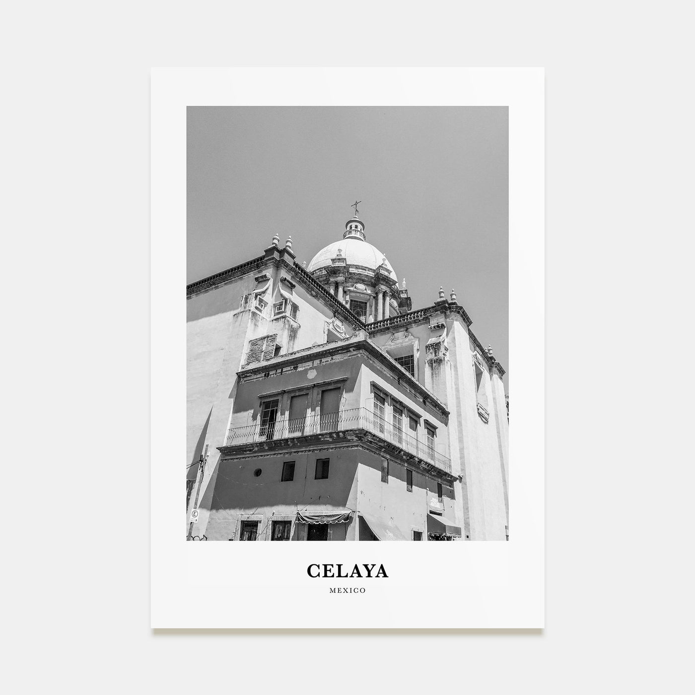 Celaya Portrait B&W Poster